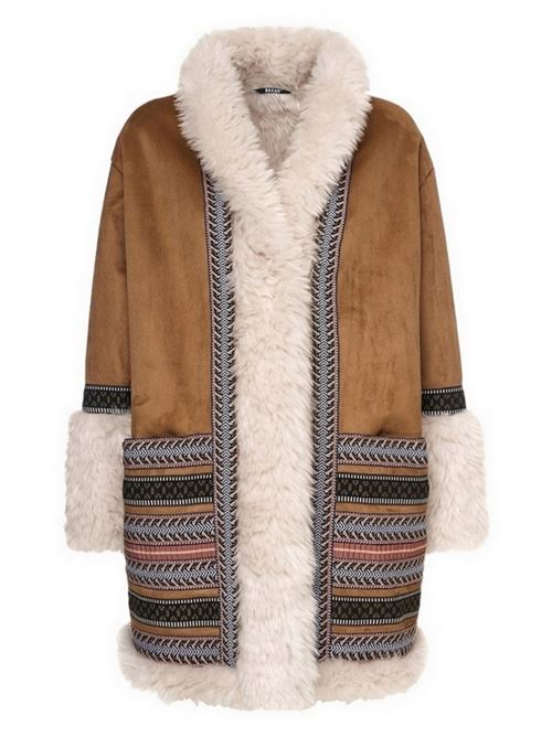 women's coat in eco-sheepskin honey Bazar deluxe | S1019-0054UNICA